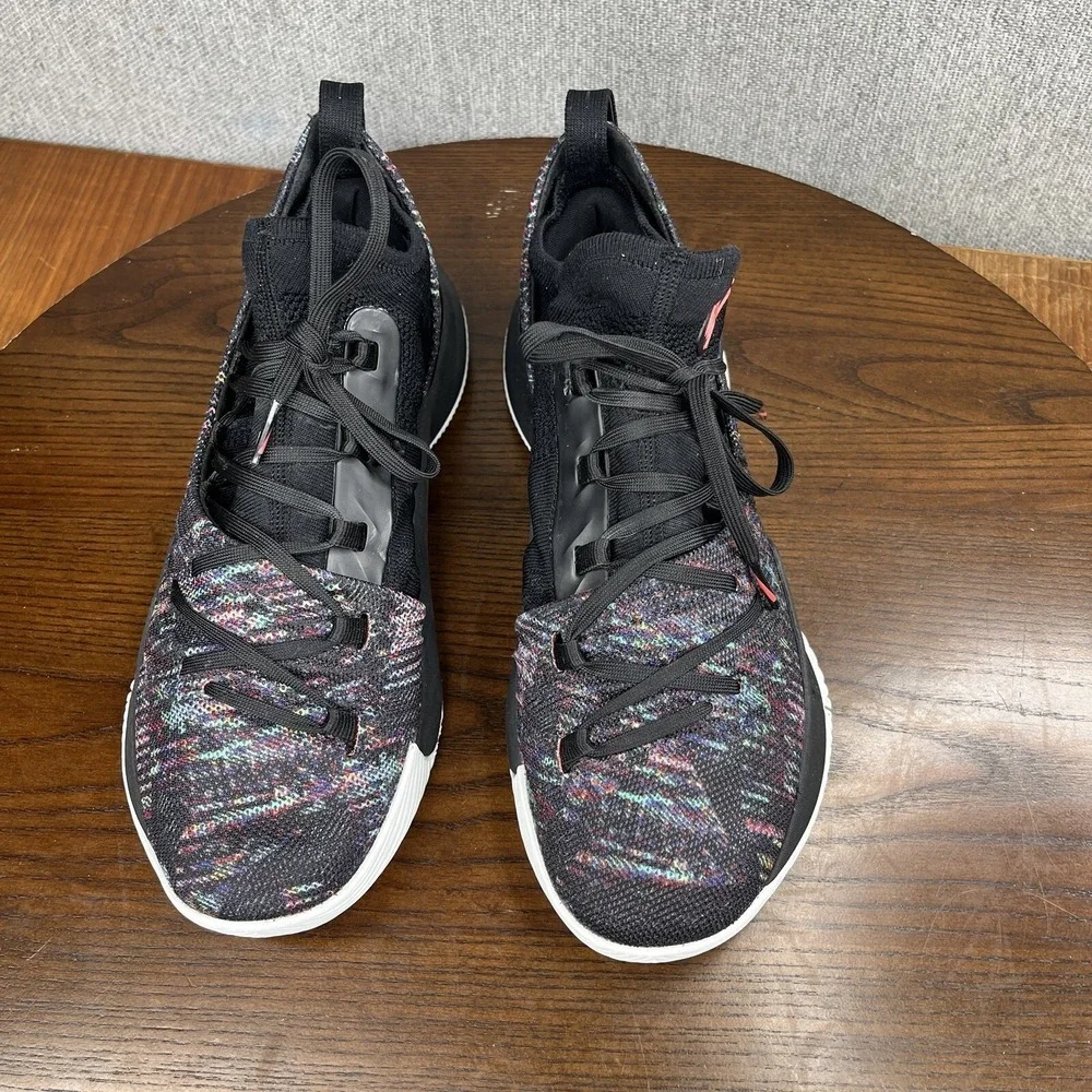 Under Armour Curry 5 Tokyo‎ Night Shoes Men's Size 8 Black Multicolor Sneakers